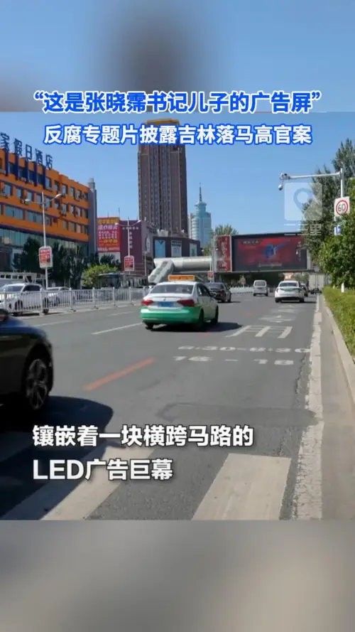 “这是张晓霈书记儿子的广告屏”反腐专题片披露吉林落马高官案