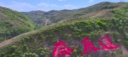 初夏千年秦直道若巨龙盘旋碧海